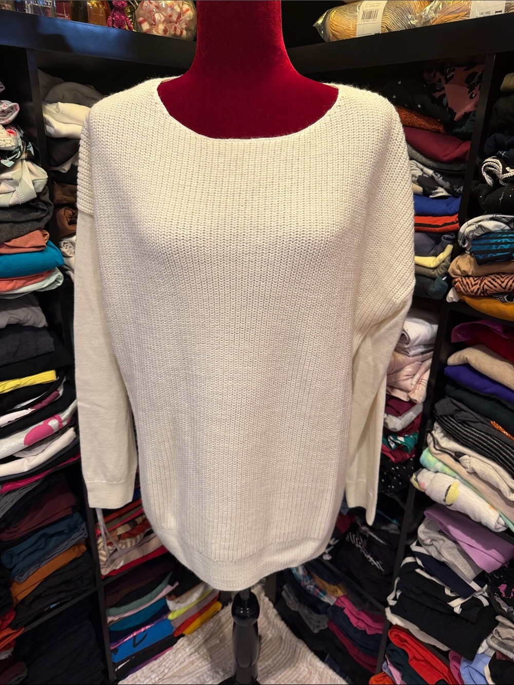 #676. 🪷 white sweater. 1x
